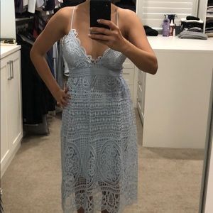 Bardot embroidered Lace dress